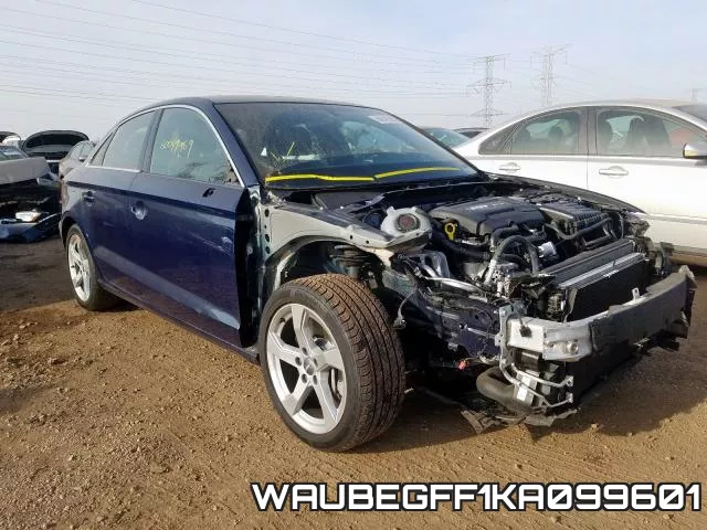 WAUBEGFF1KA099601 2019 Audi A3, Premium