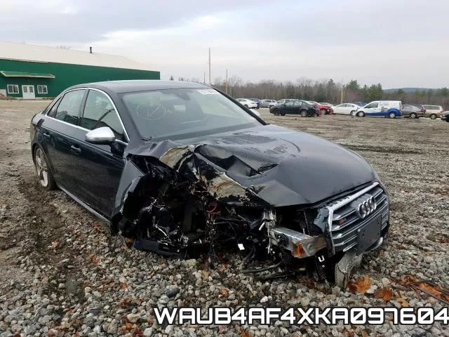 WAUB4AF4XKA097604 2019 Audi S4, Premium Plus