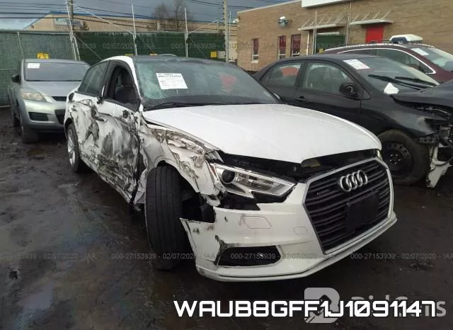 WAUB8GFF1J1091147 2018 Audi A3, Premium