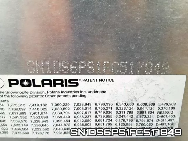 SN1DS6PS1FC517849 2015 Polaris Switchback