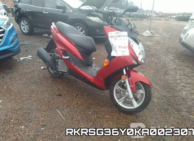 RKRSG36Y0KA002307 2019 Yamaha XC155
