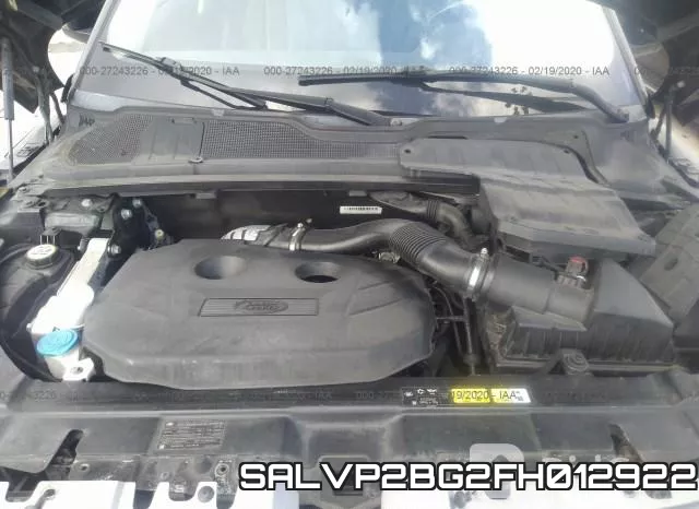 SALVP2BG2FH012922 2015 Land Rover Range Rover Evoque,  Pure Plus