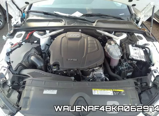 WAUENAF48KA062974 2019 Audi A4, Premium Plus