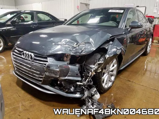 WAUENAF48KN004680 2019 Audi A4, Premium Plus