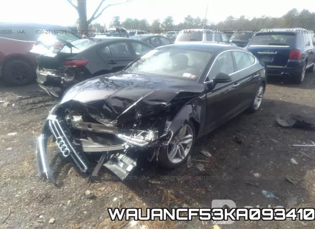 WAUANCF53KA093410 2019 Audi A5, Premium