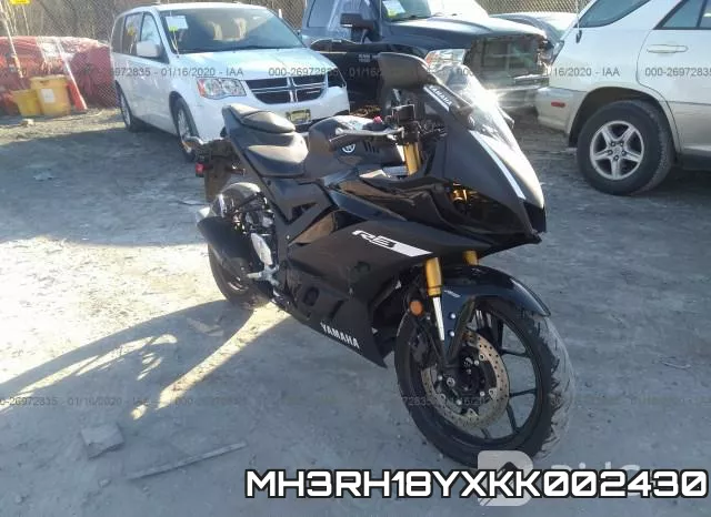 MH3RH18YXKK002430 2019 Yamaha YZFR3, A