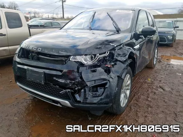 SALCR2FX1KH806915 2019 Land Rover Discovery, Hse