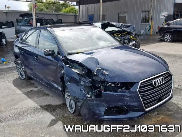 WAUAUGFF2J1037637 2018 Audi A3, Premium