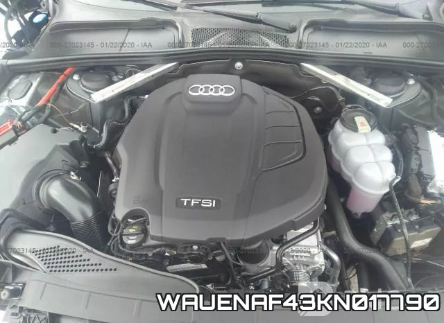WAUENAF43KN017790 2019 Audi A4, Premium Plus