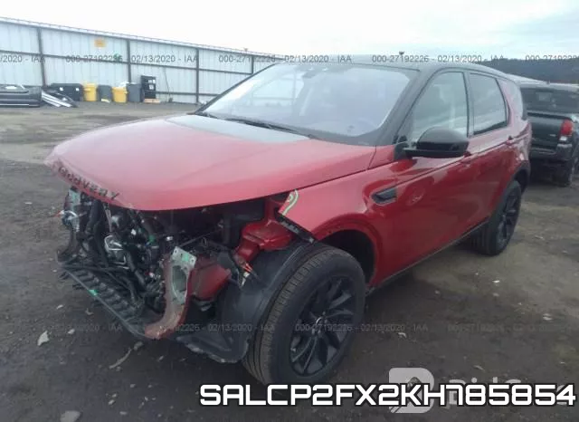 SALCP2FX2KH785854 2019 Land Rover Discovery, Sport SE