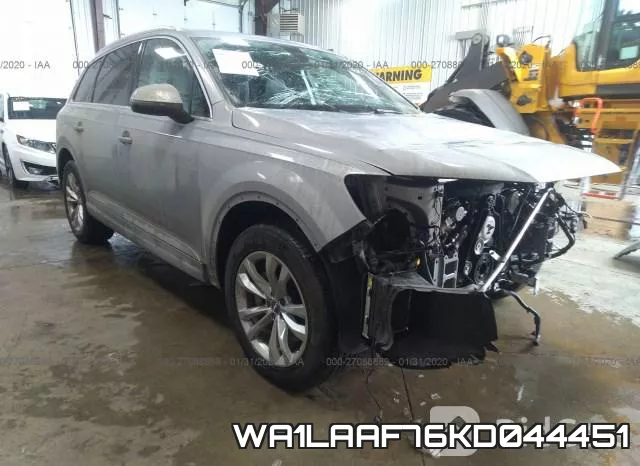WA1LAAF76KD044451 2019 Audi Q7, Premium Plus/Se Premium P