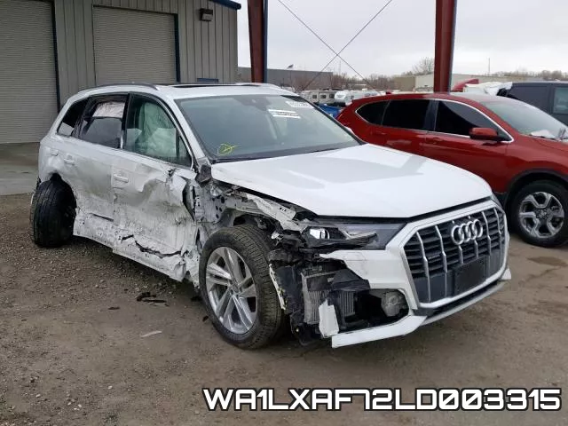 WA1LXAF72LD003315 2020 Audi Q7, Premium Plus