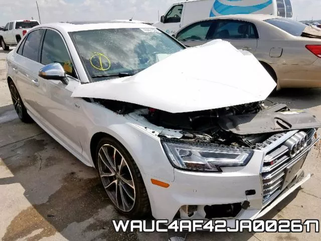 WAUC4AF42JA002617 2018 Audi S4, Prestige
