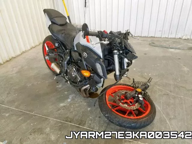JYARM27E3KA003542 2019 Yamaha MT07