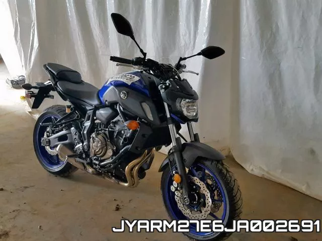 JYARM27E6JA002691 2018 Yamaha MT07