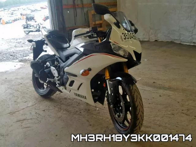 MH3RH18Y3KK001474 2019 Yamaha YZFR3, A