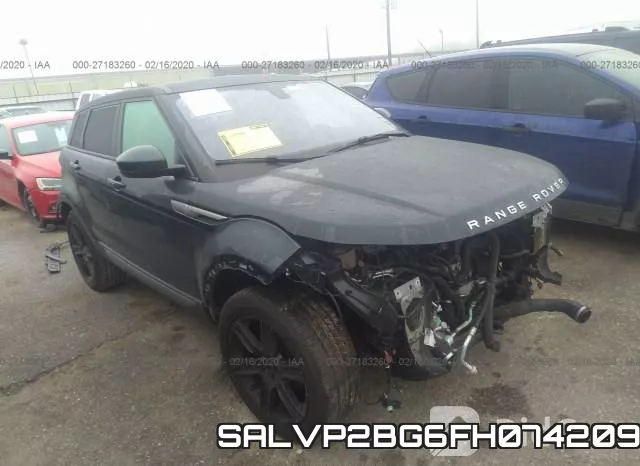 SALVP2BG6FH074209 2015 Land Rover Range Rover Evoque,  Pure Plus