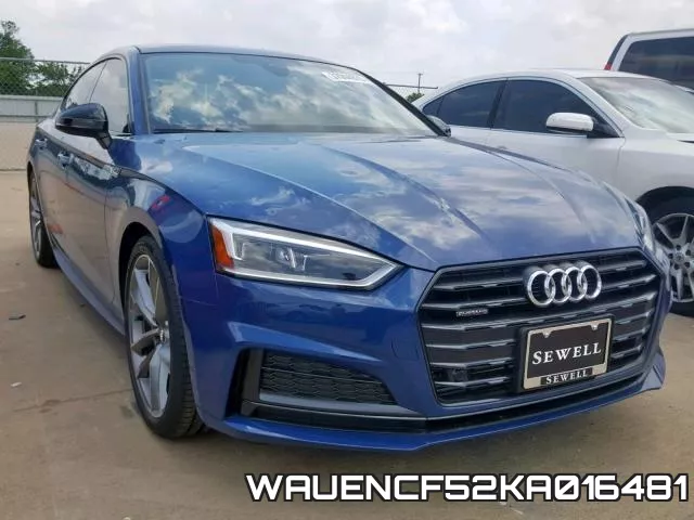 WAUENCF52KA016481 2019 Audi A5, Premium Plus S-Line