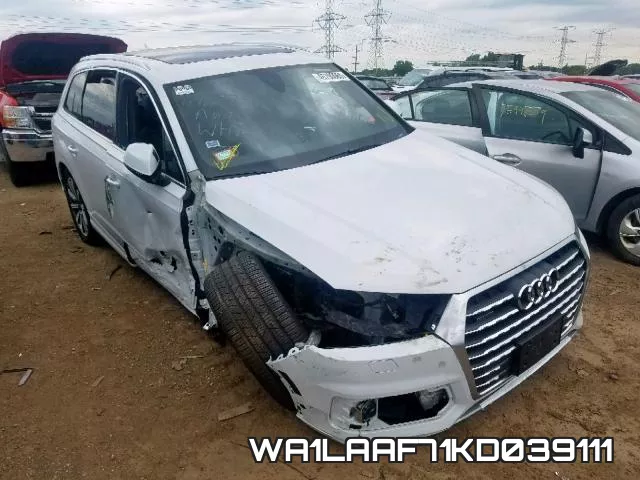 WA1LAAF71KD039111 2019 Audi Q7, Premium Plus
