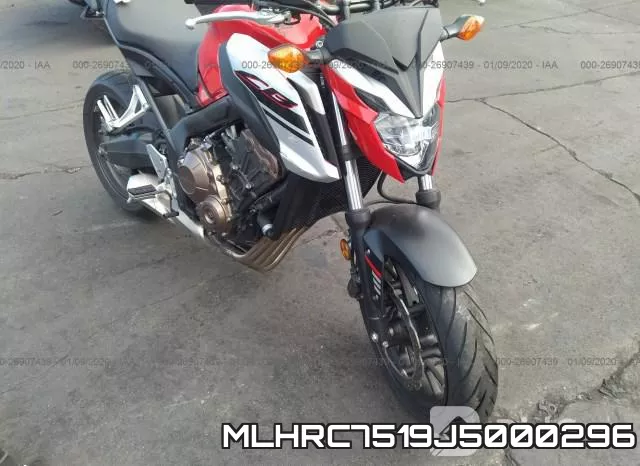 MLHRC7519J5000296 2018 Honda CB650, F