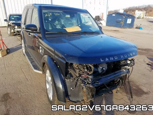 SALAG2V67GA843263 2016 Land Rover LR4, Hse