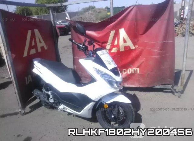 RLHKF1802HY200456 2017 Honda PCX, 150