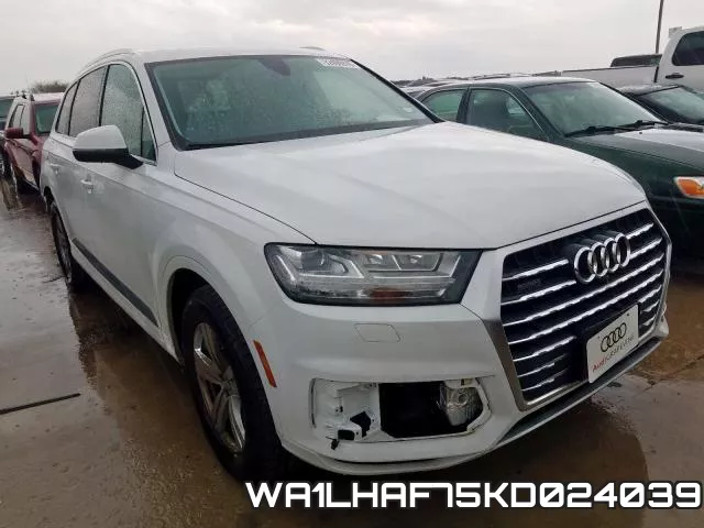 WA1LHAF75KD024039 2019 Audi Q7, Premium Plus