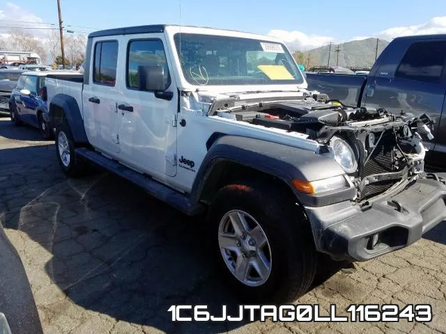 1C6JJTAG0LL116243 2020 Jeep Gladiator, Sport