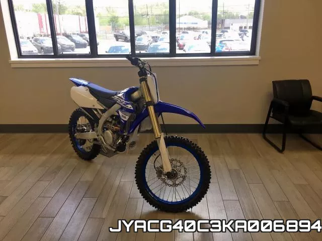 JYACG40C3KA006894 2019 Yamaha YZ250, F
