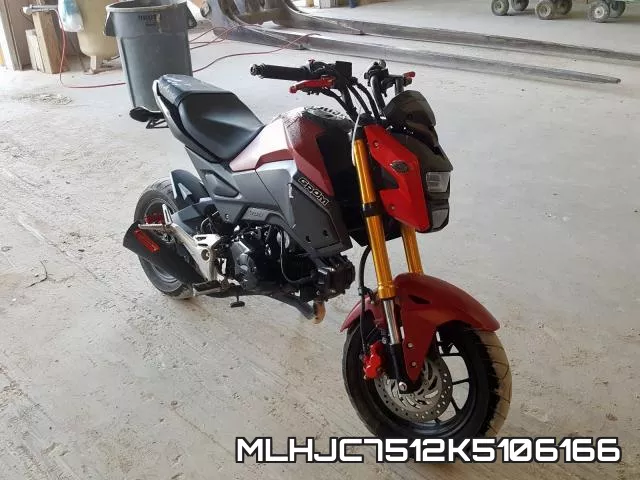 MLHJC7512K5106166 2019 Honda GROM, 125