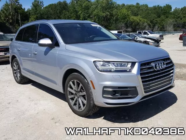 WA1LHAF77KD040386 2019 Audi Q7, Premium Plus