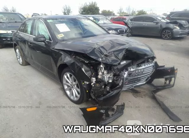 WAUGMAF40KN007696 2019 Audi A4, Premium/Titanium