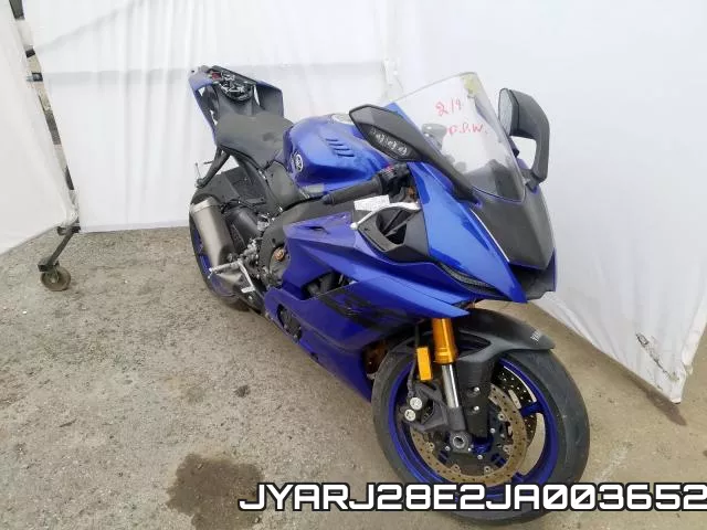 JYARJ28E2JA003652 2018 Yamaha YZFR6