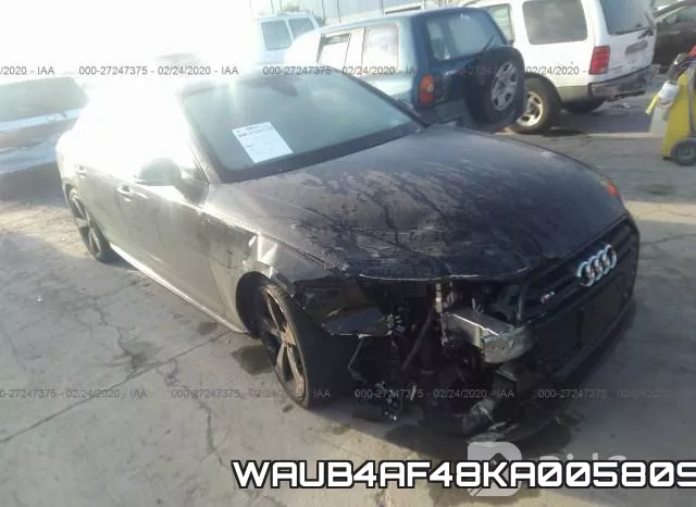 WAUB4AF48KA005809 2019 Audi S4, Premium Plus