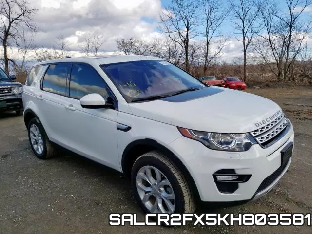 SALCR2FX5KH803581 2019 Land Rover Discovery, Hse