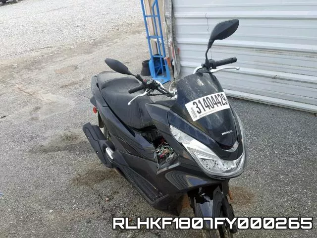 RLHKF1807FY000265 2015 Honda PCX, 150