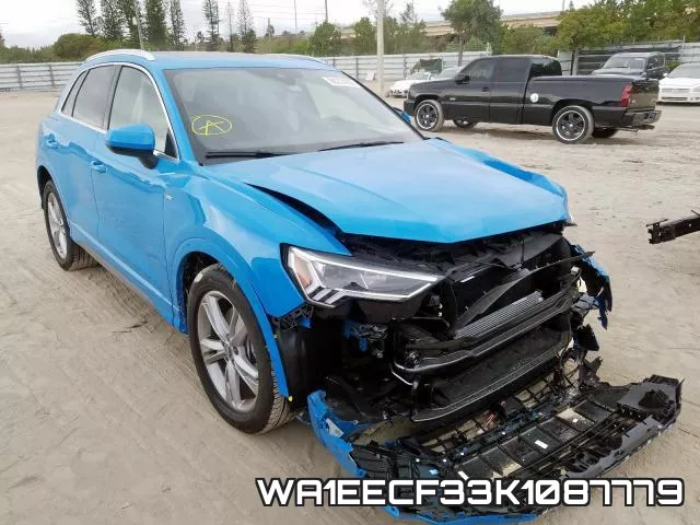 WA1EECF33K1087779 2019 Audi Q3, Premium Plus S-Line
