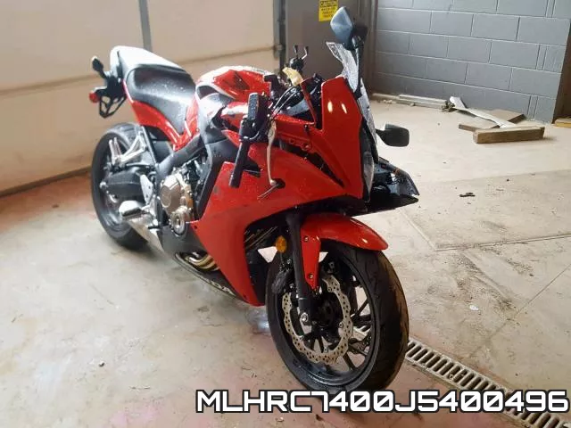 MLHRC7400J5400496 2018 Honda CBR650, F