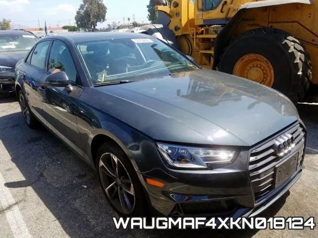 WAUGMAF4XKN018124 2019 Audi A4, Premium