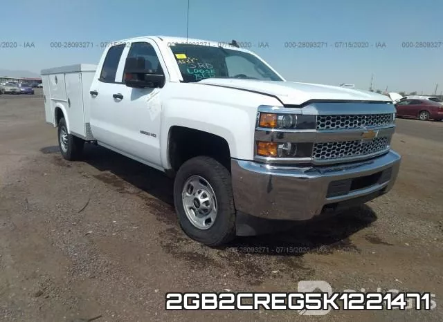 2GB2CREG5K1221471 2019 Chevrolet Silverado 2500, HD Work Truck