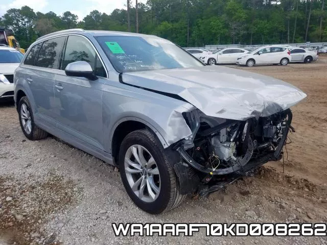 WA1AAAF70KD008262 2019 Audi Q7, Premium