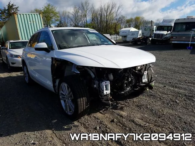 WA1BNAFY7K2094912 2019 Audi Q5, Premium Plus