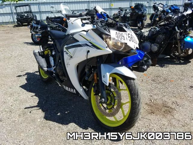 MH3RH15Y6JK003786 2018 Yamaha YZFR3, A