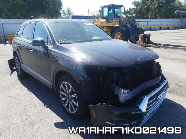 WA1AHAF71KD021498 2019 Audi Q7, Premium