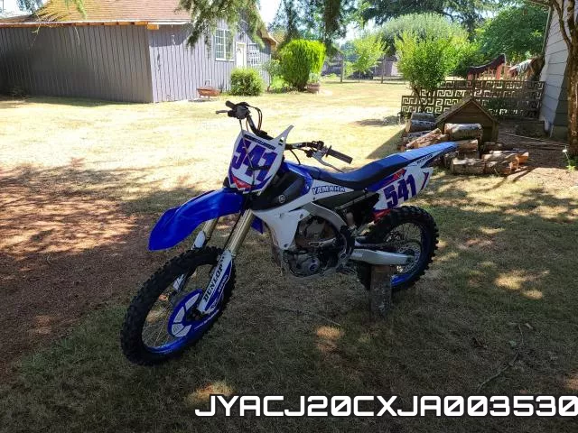 JYACJ20CXJA003530 2018 Yamaha YZ450, FX