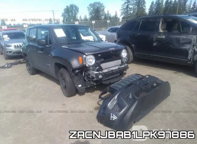 ZACNJBAB1LPK97886 2020 Jeep Renegade, Sport
