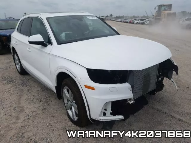WA1ANAFY4K2037868 2019 Audi Q5, Premium