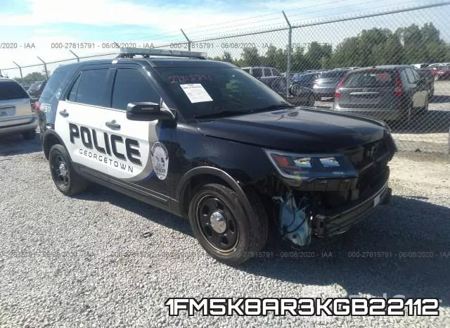 1FM5K8AR3KGB22112 2019 Ford Police Interceptor