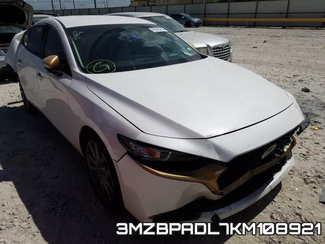 3MZBPADL7KM108921 2019 Mazda 3, Preferred