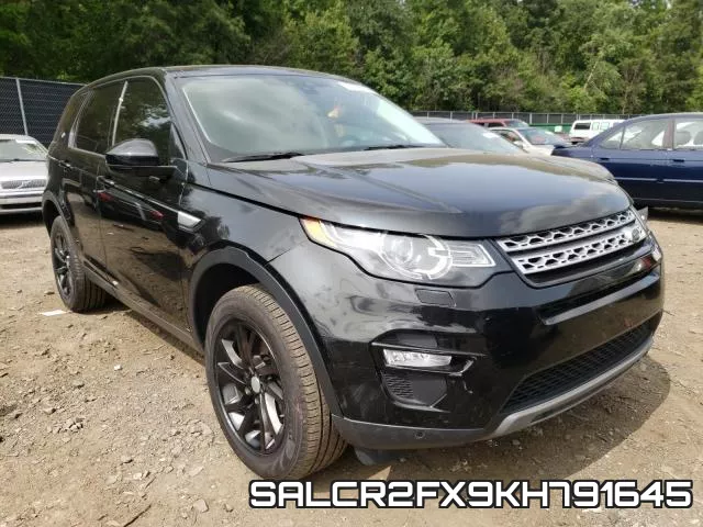 SALCR2FX9KH791645 2019 Land Rover Discovery, Hse
